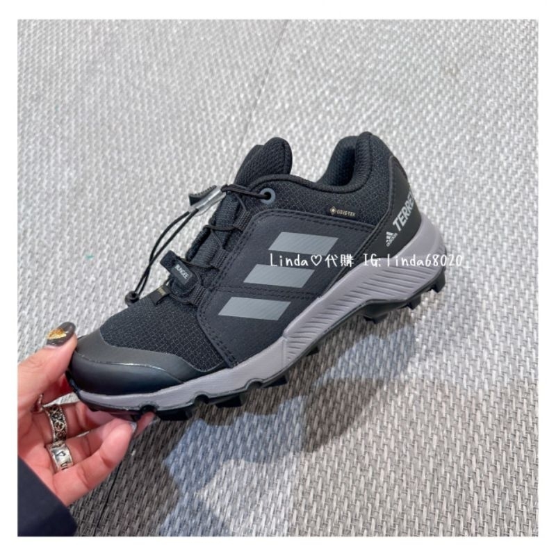 Linda❤️代購 Adidas 耐磨 防水 Terrex GORE-TEX 登山鞋  童鞋 黑 FU7268
