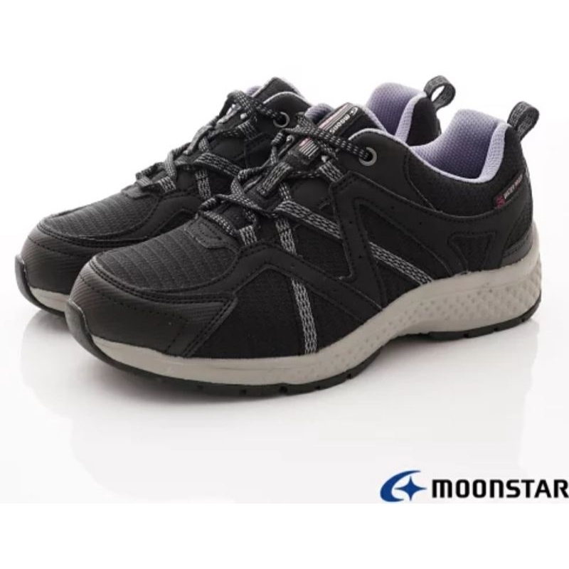 日本月星Moonstar 機能女鞋 防水防滑系列4E寬楦抗菌透氣健走鞋 運動鞋 SUL1716 黑 ( 319 )