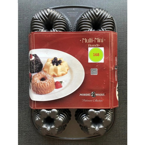 美國 Nordic Ware Multi Mini Bundt 諾迪威 6格迷你邦特不沾烤模 烤盤 磅蛋糕 烘焙用具