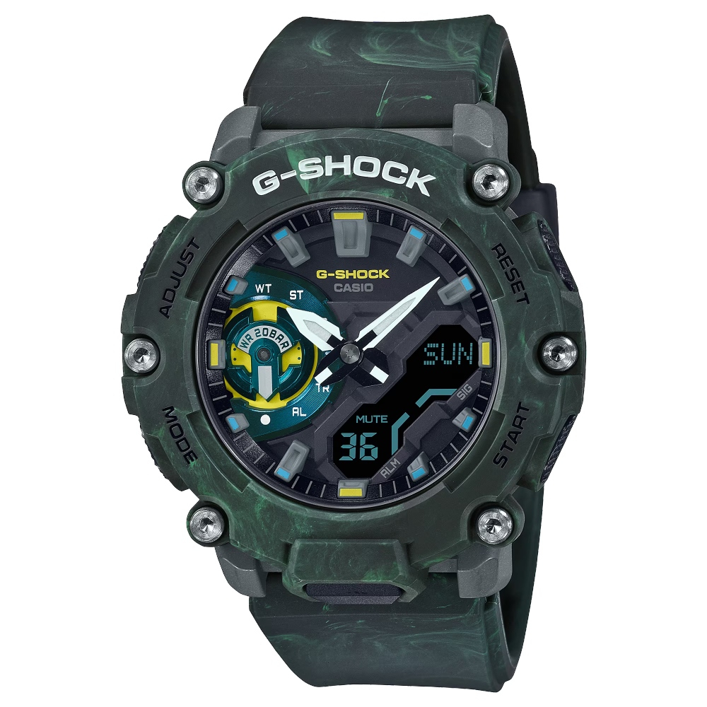 CASIO卡西歐 G-SHOCK圓形雙顯錶/GA-2200MFR-3A