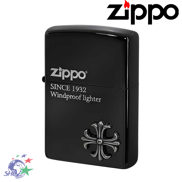 Zippo 日系經典打火機 / 冰晶黑十字花 / 2CM-2【詮國】