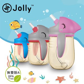 《Jolly》嘟嘟鯊魚水杯160ml/吸管零件組-福利品