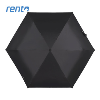 【rento】防曬黑膠安全自動傘-黑