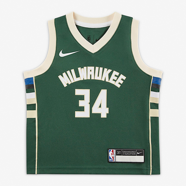 Nike 正版 NBA 美國職籃 Milwaukee Bucks Giannis 密爾瓦基 公鹿隊 字母哥 兒童球衣