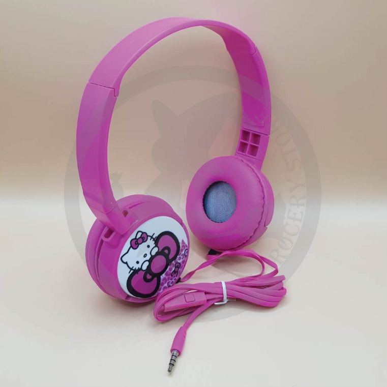 🔮 魔法雜貨小鋪 🏰  🎧 EV-008  Hello Kitty有線耳罩式兒童耳機 桃紅色