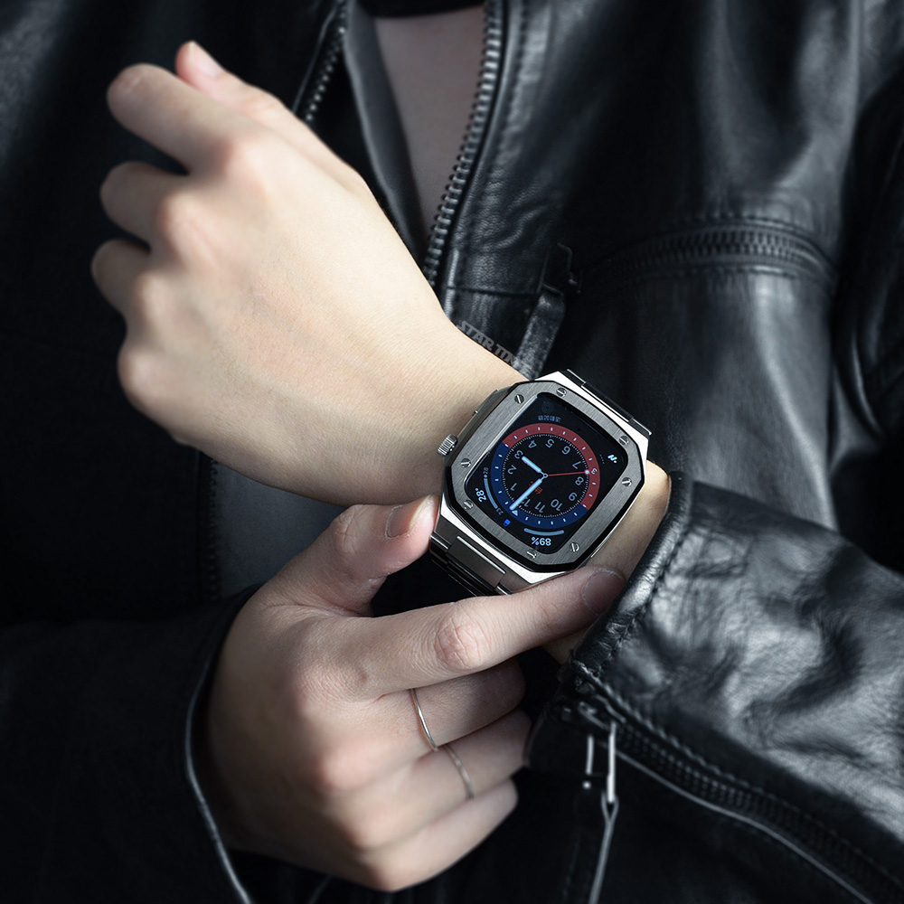 輕微瑕疵-APPLE WATCH 蘋果手錶保護殼 | 全不鏽鋼款 - 銀 / 台灣出貨 / 7.8代皆適用