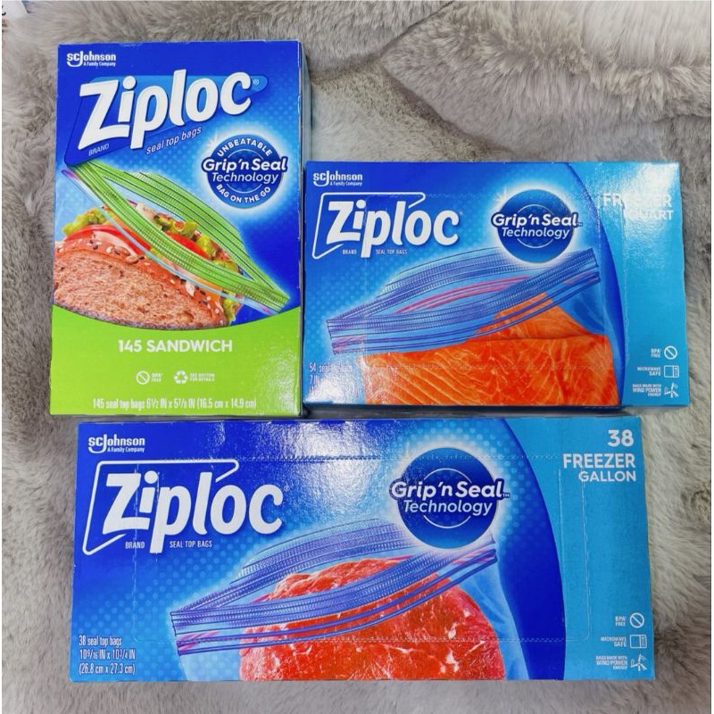 【Costco好市多代購】ziploc雙層夾鏈冷凍保鮮袋（小&amp;大）可封式三明治夾鏈袋 食物保存袋 防止外漏袋 阻擋空氣
