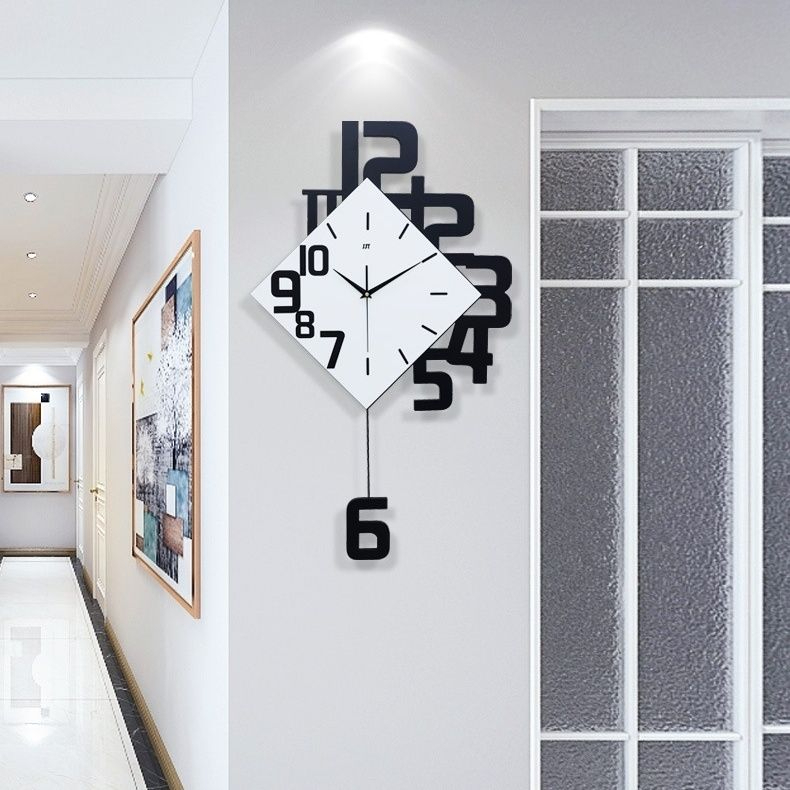 YAON雅居 創意輕奢鐘表 客廳家居裝飾掛表 時尚簡約掛鐘 網紅藝術北歐掛墻時鐘