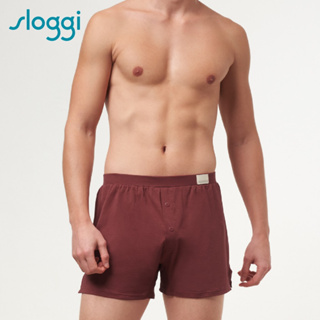 sloggi MEN GO NATURAL有機環保系列寬鬆平口褲 復古棕紅｜90-530 JJ
