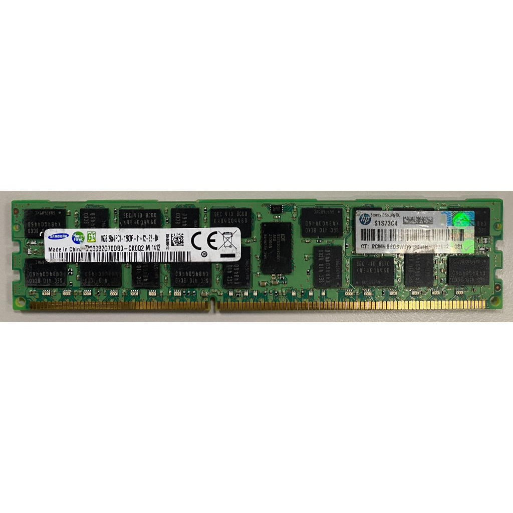 三星 16GB 2Rx4 PC3-12800R DDR3 伺服機用記憶體