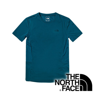 【THE NORTH FACE 美國】男圓領快乾短袖T恤『藍綠』NF0A7WCW