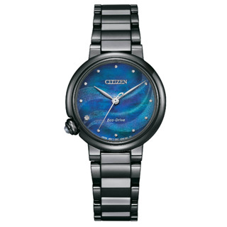 CITIZEN 星辰【EM0915-86N】CITIZEN L系列 藍眼淚光動能女錶 / 30MM