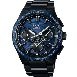 SEIKO 精工錶-黑牌款-GPS 系列 5X53雙時區GPS太陽能手錶 5X53-0BV0B(SSH121J1)