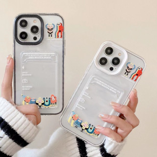 三合一卡通 小怪獸 插卡透明卡包防摔殼 手機殼 保護殼 適用蘋果 iPhone 14 13 12 11 pro max