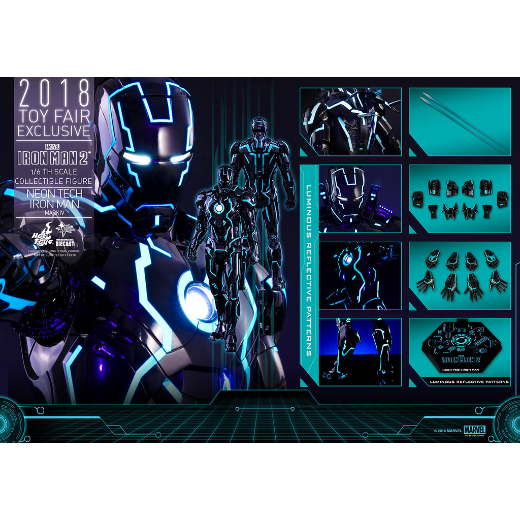 Hot Toys HT MMS485D24 霓虹科技鋼鐵人(藍) Neon Tech Iron Man MMS485