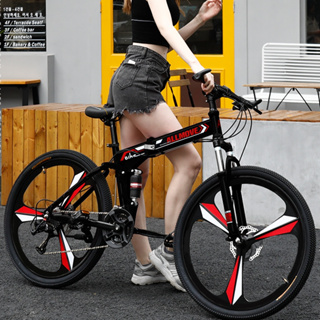 24吋 26吋 21速 變速腳踏車 折疊山地自行車男式新型變速單車公路賽車 青少年女學生成人 折疊腳踏車 自行車 山地車