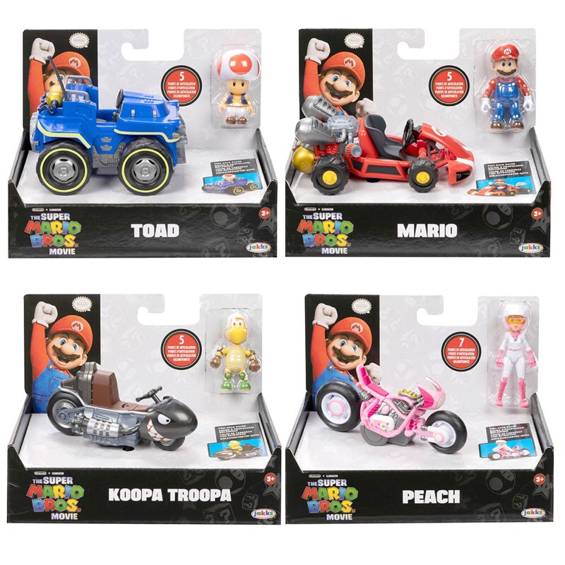 🔥成品潮玩🔥 JAKKS Nintendo 任天堂 Super Mario 超級瑪利歐 瑪利歐電影: 2.5吋公仔迴力車