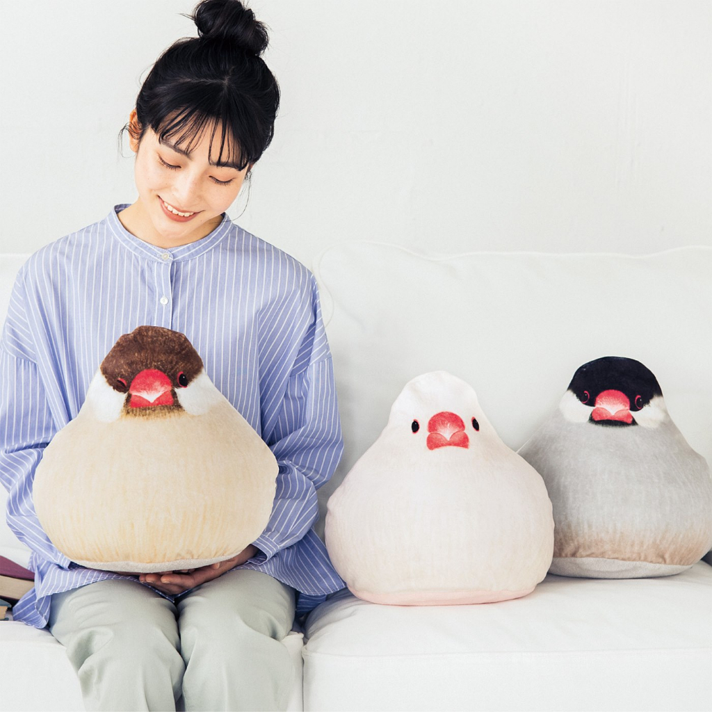 『現貨』日本直送 正規進口 小鳥部 felissimo YOU+MORE! 小鳥 文鳥 立體 抱枕 靠枕 坐墊 療癒玩偶