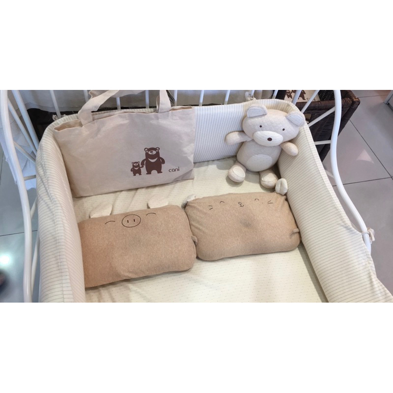 寶寶枕 護頭枕 cani airwave護頭枕 有機棉枕套 頭型救星 嬰兒枕 防溢奶枕 鼠年造型枕套 可水洗