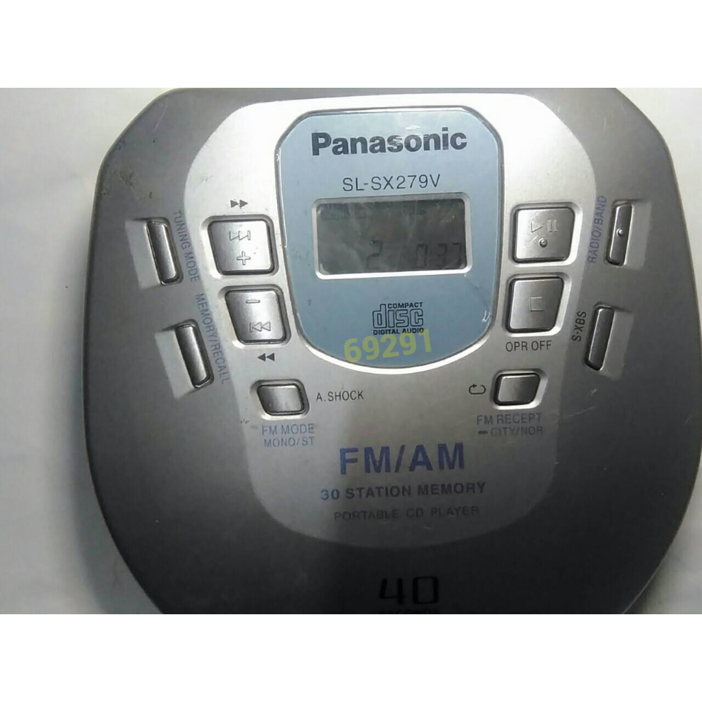 Panasonic CD隨身聽，CD隨身聽，CD播放器，隨身聽，播放器~松下CD隨身聽~功能正常可使用三號電池或插電