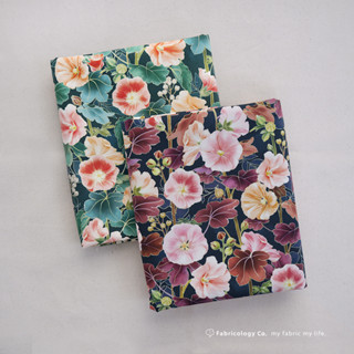 【布學無數Fabricology】布料/手作/數位印花/防潑水/2023春季布料/✿花卉綠意✿/夜空下的花棚