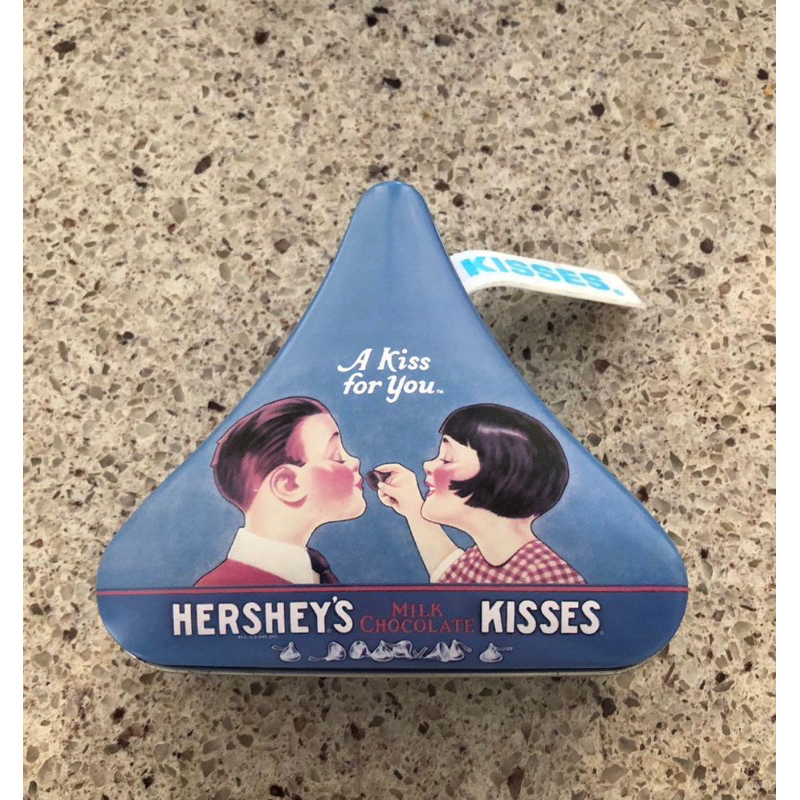 特殊罕品 HERSHEY'S KISSES 美國老物 巧克力型鐵盒 無內容物