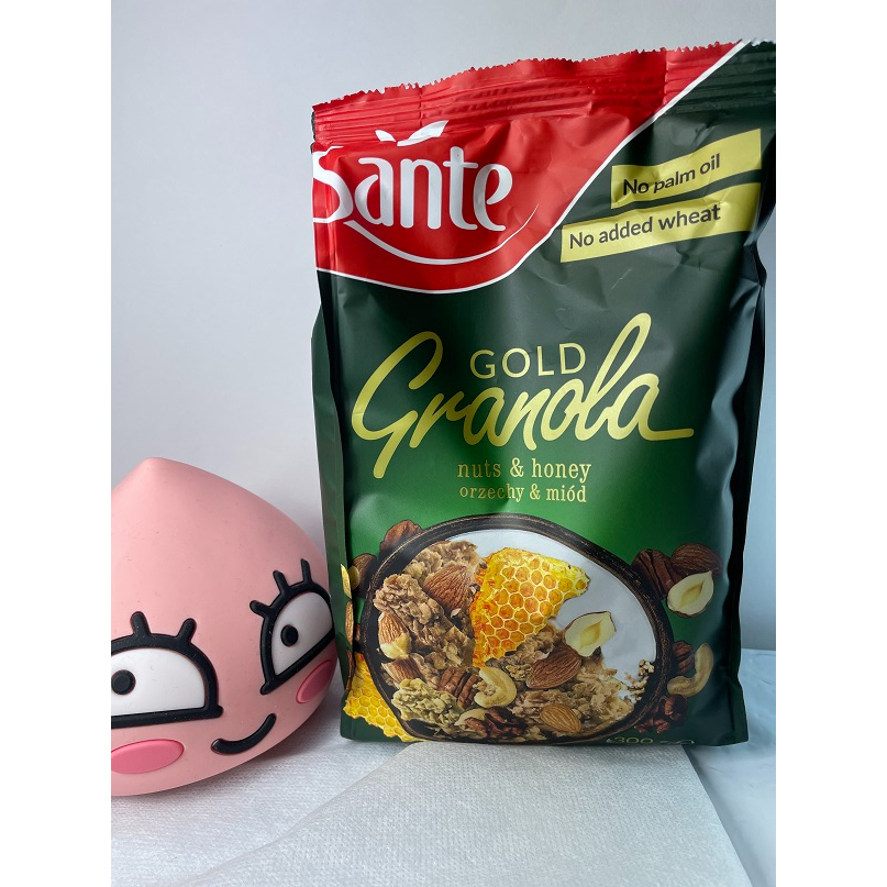 SANTE,波蘭 SANTE 珊德金牌脆粒果麥-蜂蜜堅果300g