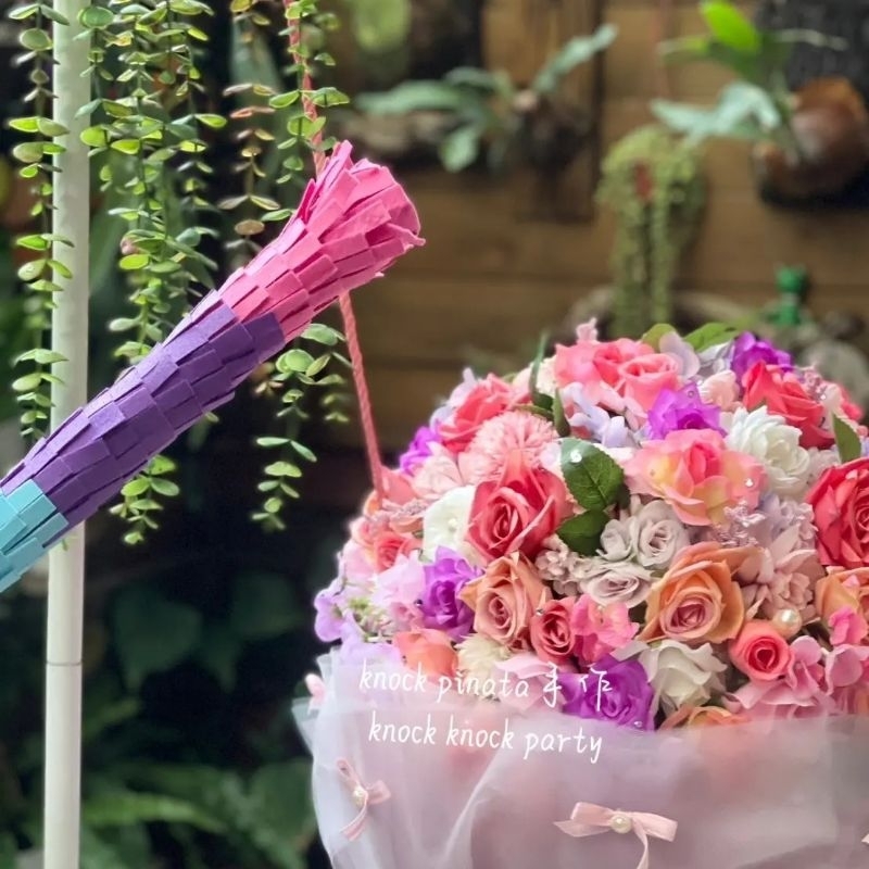 新娘捧花花造型pinata 皮納塔生日派對遊戲氣球驚喜派對