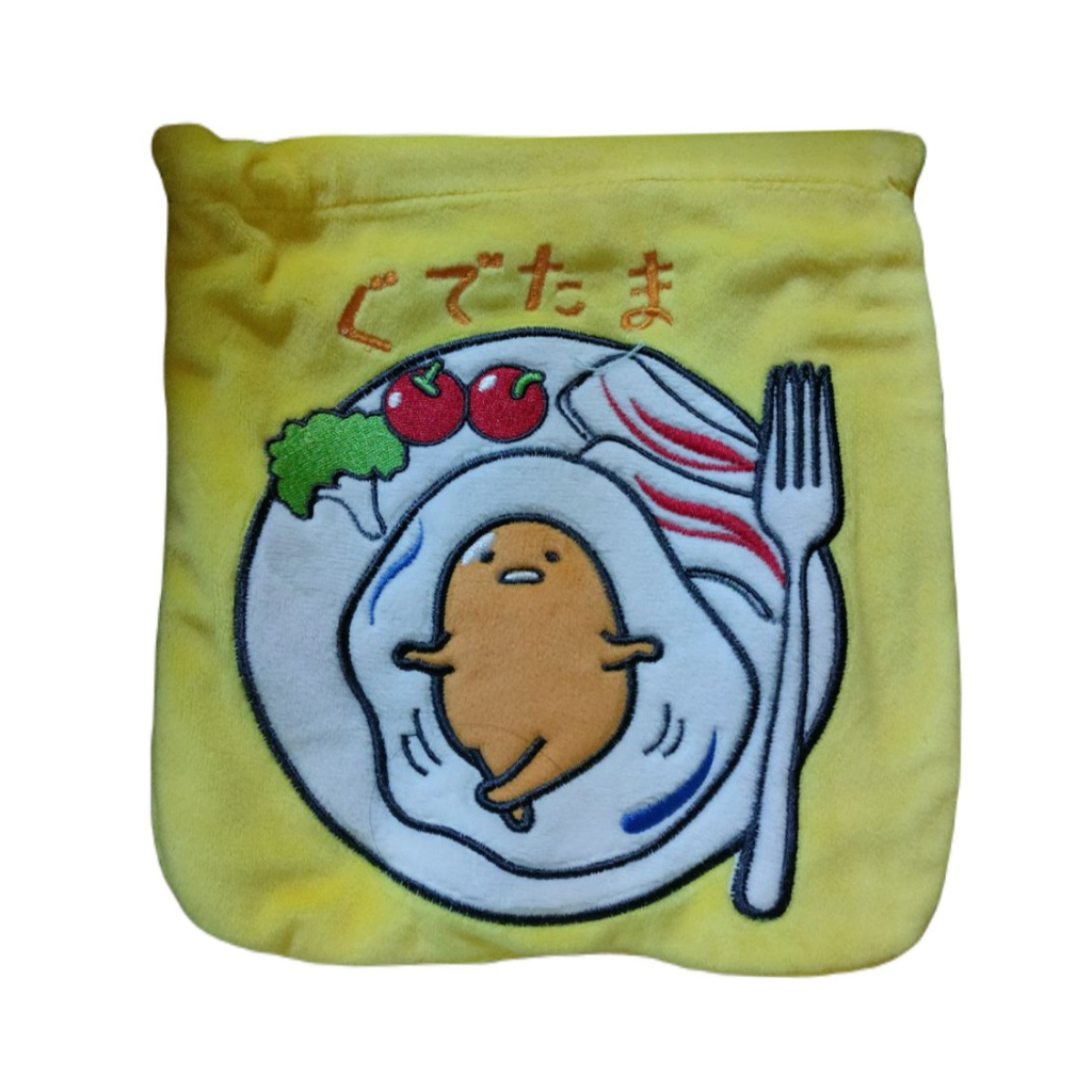[現貨]蛋黃哥收纳袋 Sanrio三麗鷗 懶蛋蛋Gudetama日本蛋黃君3 卡通蛋黃哥 束口袋 拍立得 手機相機袋
