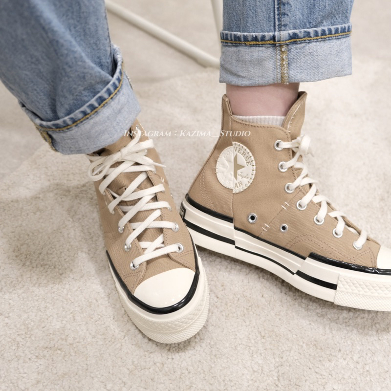 Kazima｜Converse 1970 Plus 解構 厚底 厚底鞋 高筒 卡其色 卡其 奶茶色 燕麥 A05269C