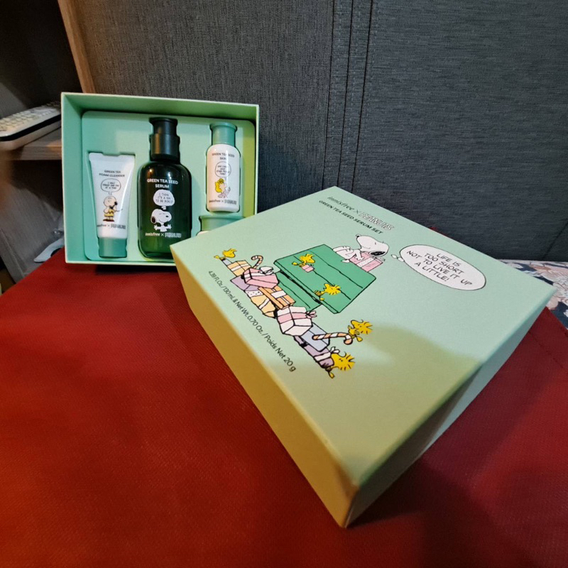 【全新】innisfree Snoopy 綠茶保濕護膚組