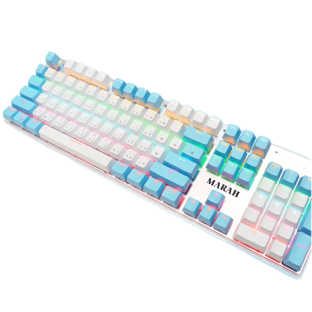 雙拼色鍵帽 機械鍵盤 電競鍵盤 電腦鍵盤 粉色鍵盤 藍色鍵盤 可換軸 注音/倉頡 茶軸 黑軸 青軸 紅軸