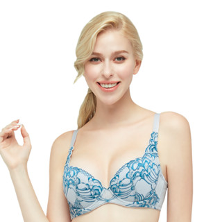 SWEAR 思薇爾 漫波時光系列 B-F罩 蕾絲 包覆 女內衣 (煙雨灰)