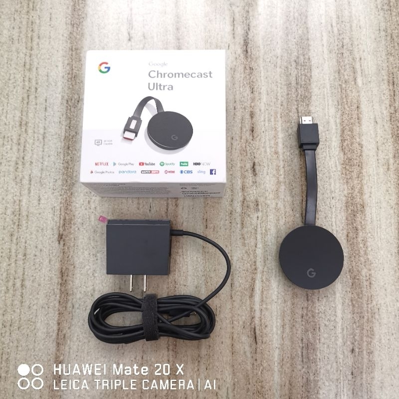 Google Chromecast Ultra 4k 電視棒-可接網路線