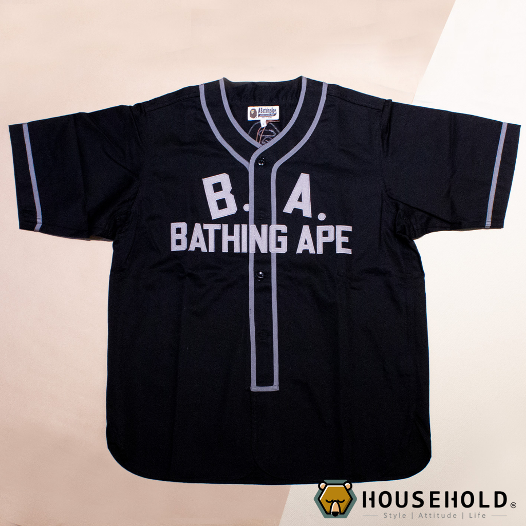 【HOUSEHOLD】BAPE Baseball Shirt 棒球衫 猿人 罩衫
