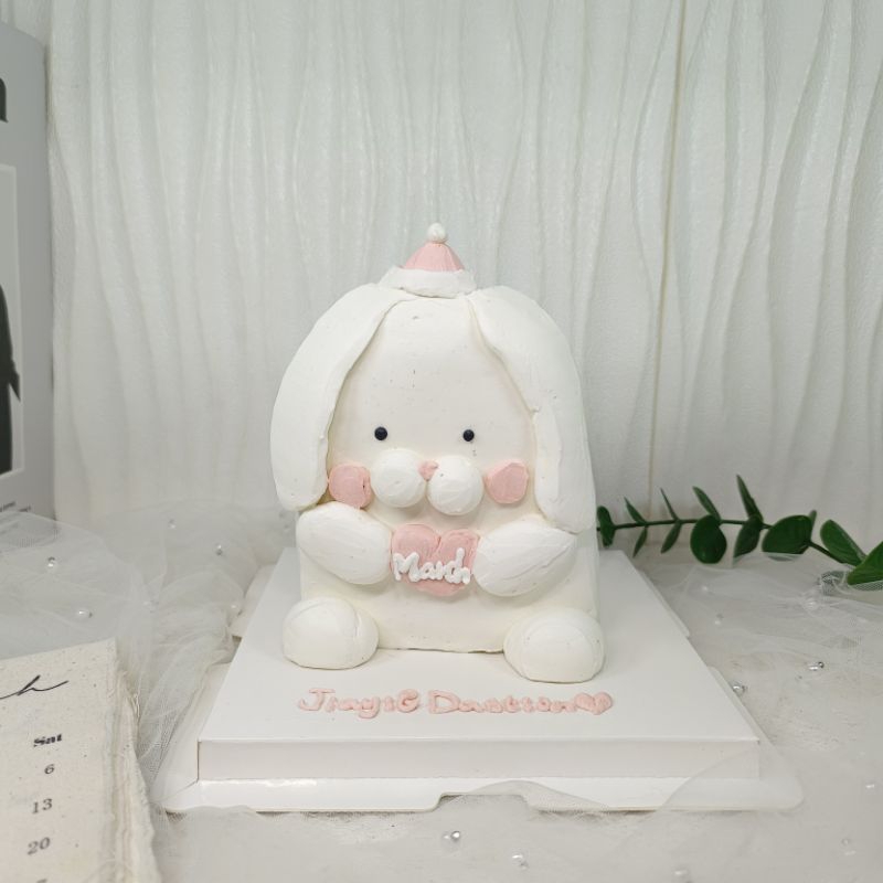 【yami_cake】台北客製化蛋糕 網美蛋糕 台北 中正 萬華 生日 慶生  奶油霜蛋糕 兔子 造型蛋糕