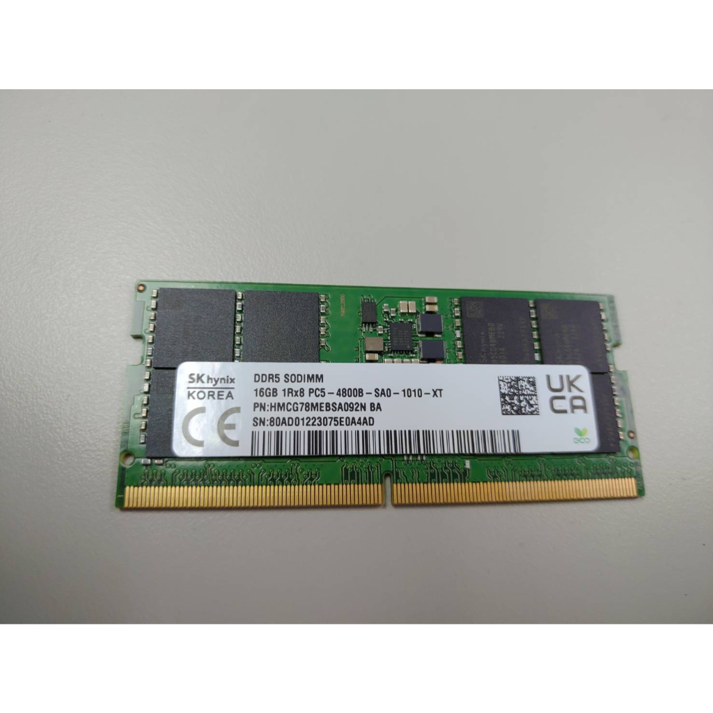 (限量優惠)SK hynix 海力士 DDR5 16G 4800 筆電型 NB 記憶體 RAM