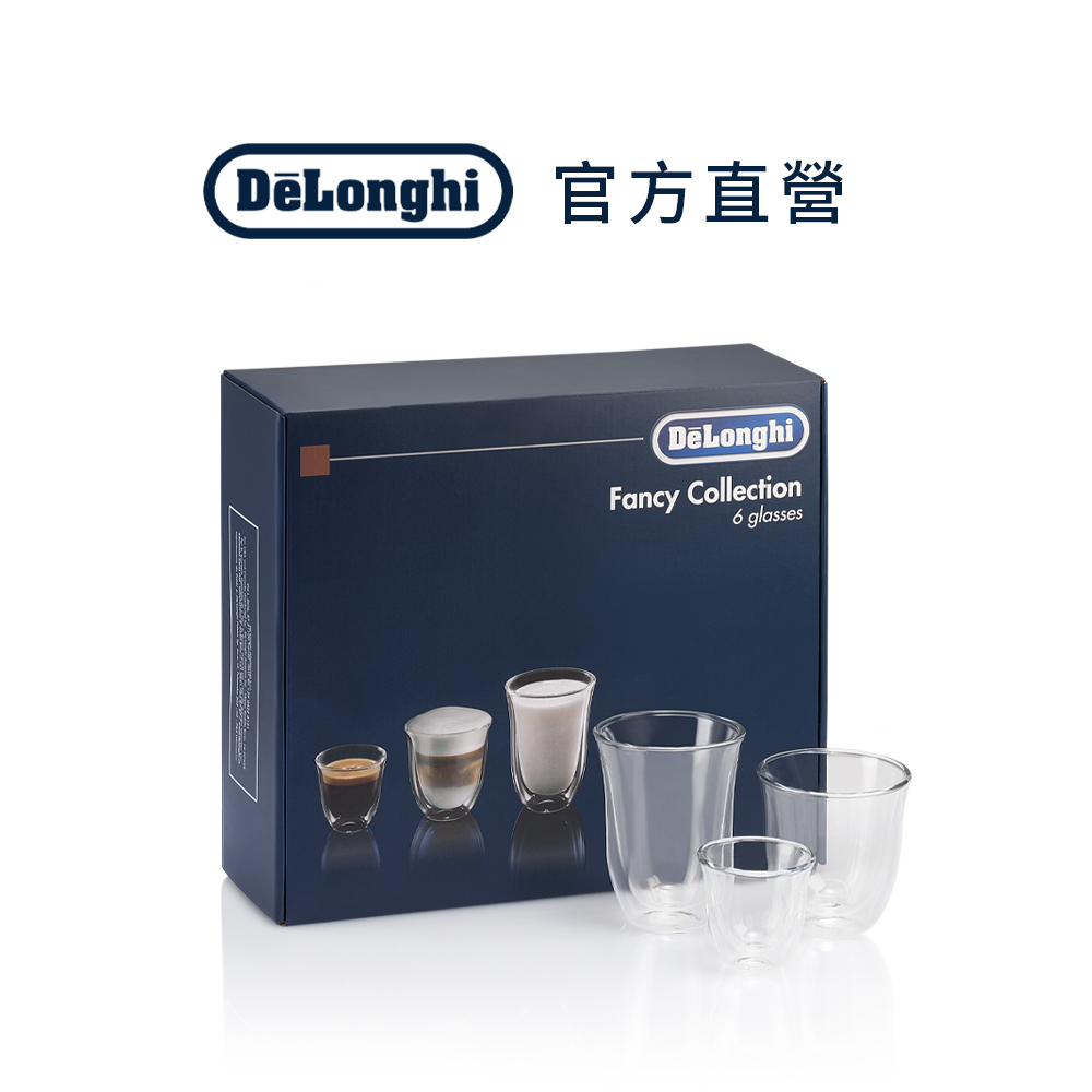 【DeLonghi】雙層玻璃杯組 3 尺寸 (6入)