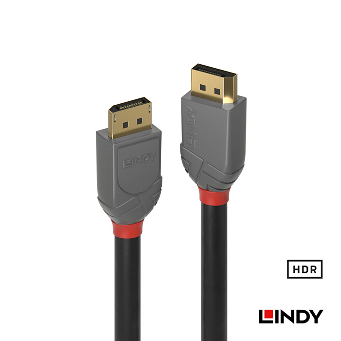 LINDY 林帝 ANTHRA系列 DISPLAYPORT 公 TO 公 傳輸線, 15M (36487)