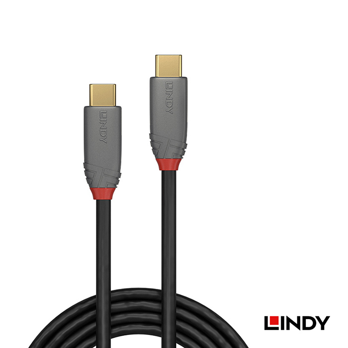 LINDY 林帝 ANTHRA USB 3.2 Gen 2x2 C公 to公 傳輸線 + PD 1m (36901)