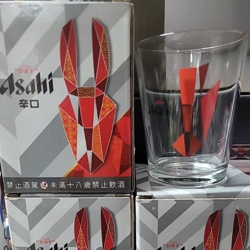 Asahi朝 日啤酒 兔免啤酒杯 啤酒 酒杯 玻璃杯 兔年asahi限量杯