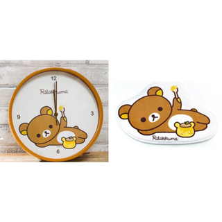 24h出貨 現貨 Rilakkuma 拉拉熊 吃一口甜蜜造型地墊 防滑 吸水 止滑墊 踏墊 拉拉熊 甜蜜時光靜音掛鐘