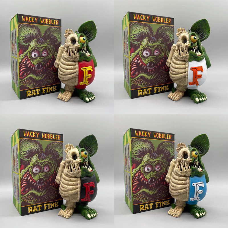 【Mull.】芬克鼠 RAT FINK 半解剖 眼睛夜光 四色 19cm 公仔 玩具 模型