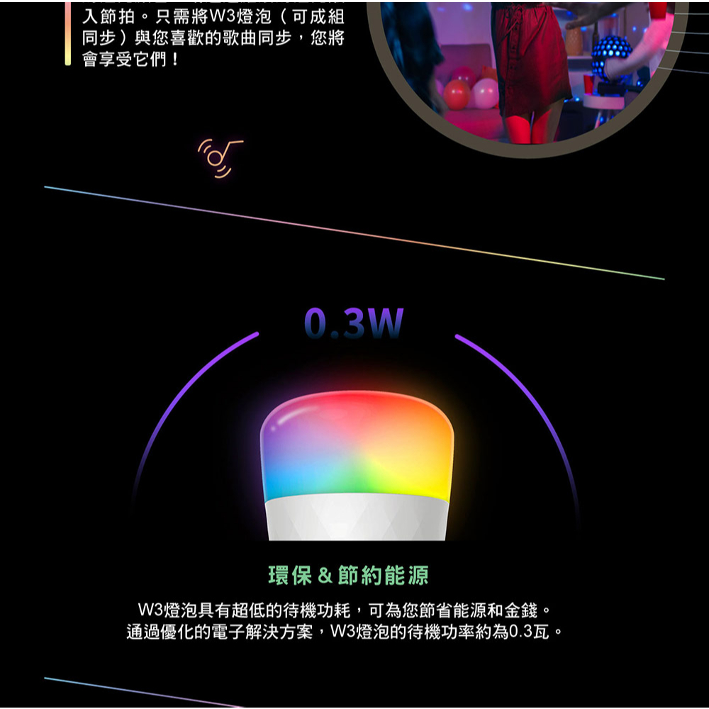 Yeelight智慧情境彩光燈泡-Google定制版(YLDP13AYL)