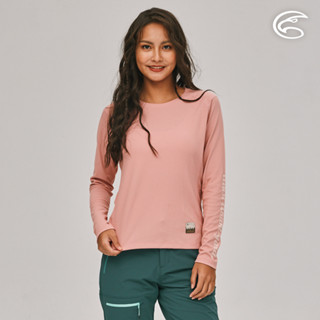 ADISI 女智慧纖維超輕速乾長袖圓領上衣AL2221015 (S-XL) 夕陽玫瑰粉｜排汗快乾 單向導濕 彈性