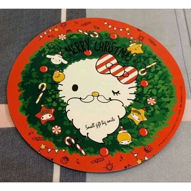 Sanrio 三麗鷗 聖誕節 Kitty Melody 布丁狗 酷企鵝 大耳狗 雙星仙子 15cm貼紙 大貼紙 圓盤貼紙