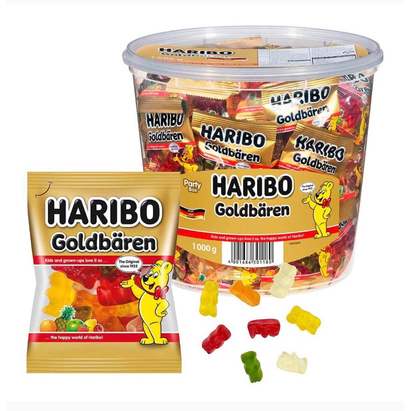 德國 HARIBO小熊軟糖 哈瑞寶 天然水果無香料無色素 迷你包 桶裝