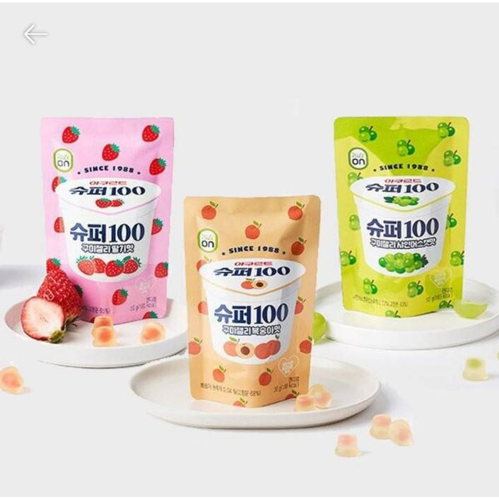 【韓國忠清南道】韓國優格軟糖 水蜜桃 麝香葡萄