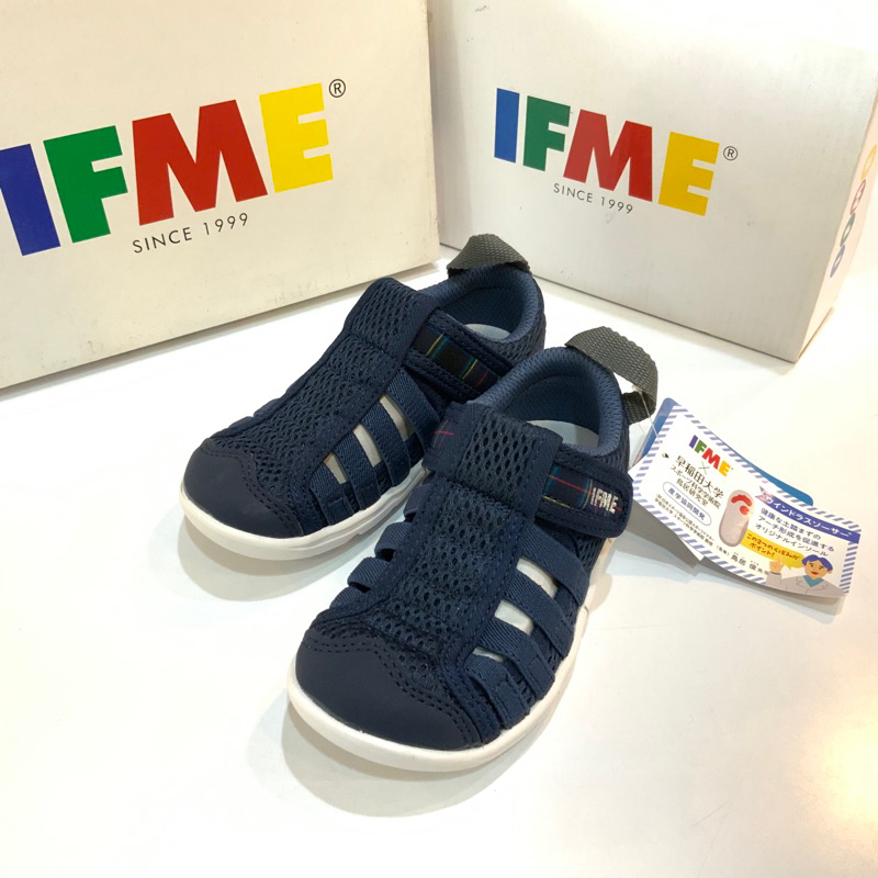 IFME 🌼 質感格紋兒童水涼鞋