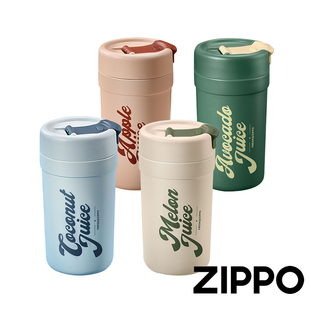 ZIPPO 城市系列-Fresh鮮果咖啡杯(450ml) 蜜瓜綠/ 椰汁青/ 牛果綠/富士紅 不鏽鋼保溫杯 保溫杯 隨身